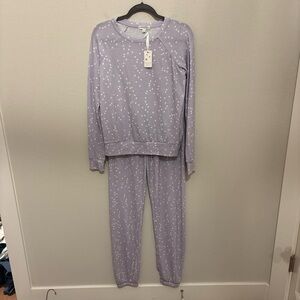 Seeing stars lilac star pajama set NWT XS